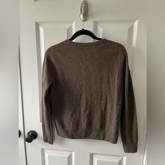 Brown Cashmere Cardigan Sweater - Picture 4 of 4